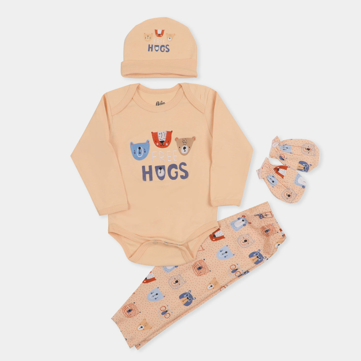 Infant Boys 4PCs Gift Set Oh My Bear - Beige