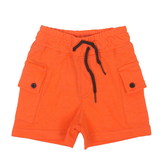 Infant Boys Shorts Knitted D Pocket - Orange