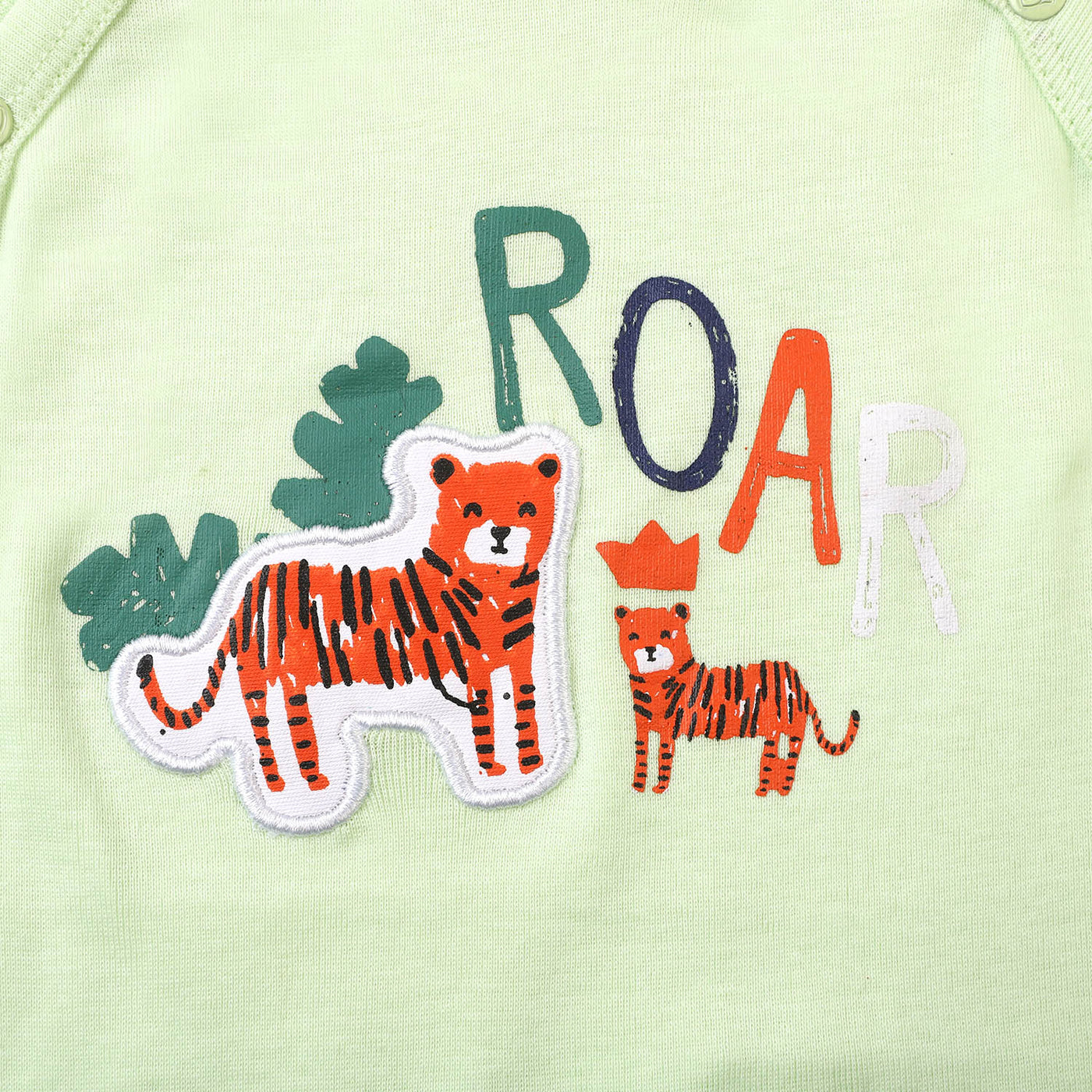 Infant Boys Knitted Romper Roar - LIME CREAM