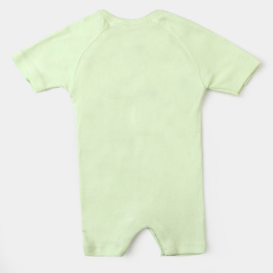 Infant Boys Knitted Romper Roar - LIME CREAM