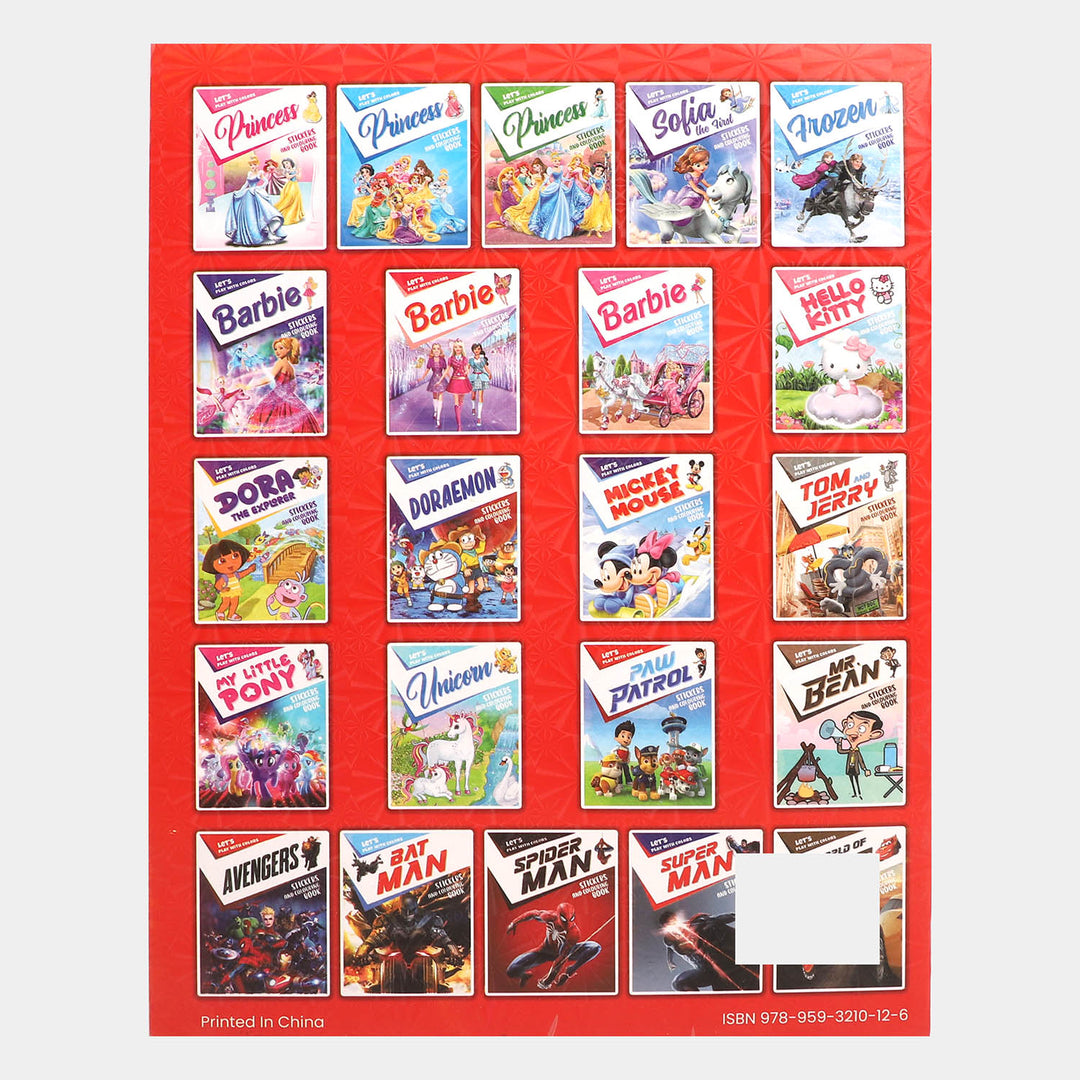 Character Activity Coloring Book with Stickers for Kids