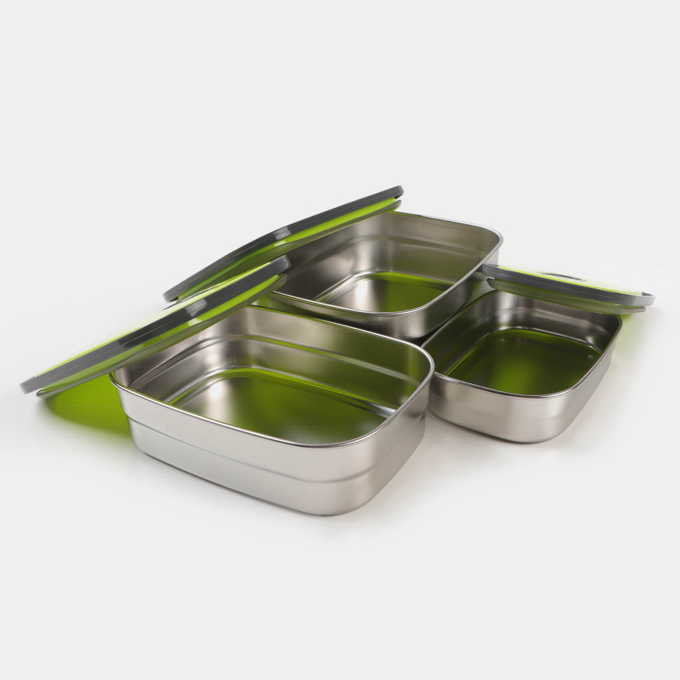 3 In 1 Stainless Steel Rectangle Food Lunch Box