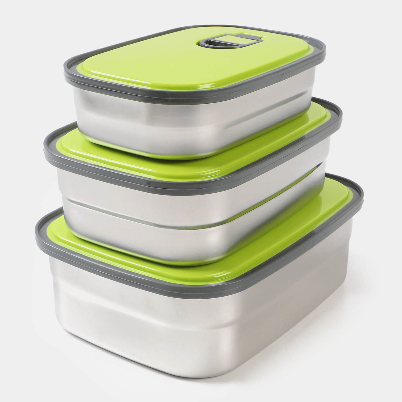 3 In 1 Stainless Steel Rectangle Food Lunch Box