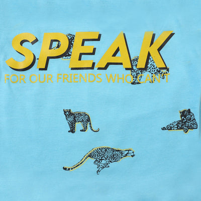 Infant Boys Cotton T-Shirt Speak - Sky Blue