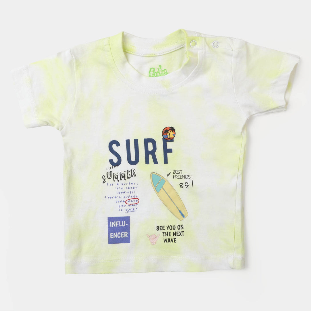 Infant Boys Cotton T-Shirt Influencer - Yellow