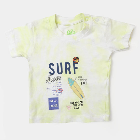 Infant Boys Cotton T-Shirt Influencer - Yellow