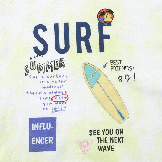 Infant Boys Cotton T-Shirt Influencer - Yellow