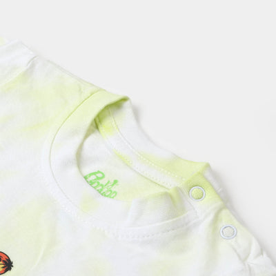 Infant Boys Cotton T-Shirt Influencer - Yellow