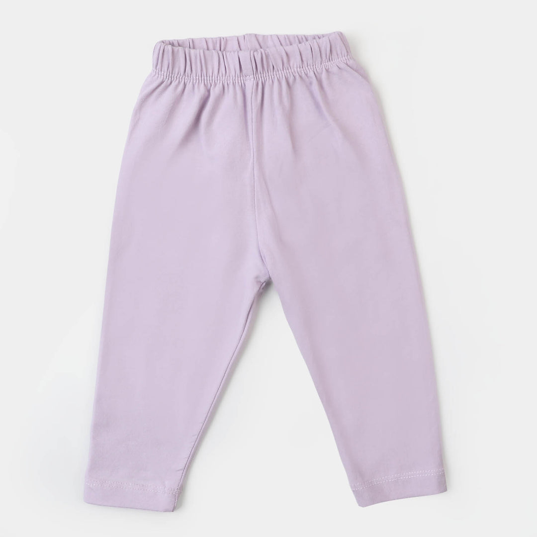 Infant Girls Jersey Plain Tights - Purple