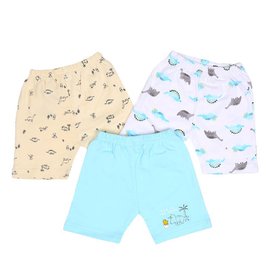 Infant Boys Short 3Pc Dino - White