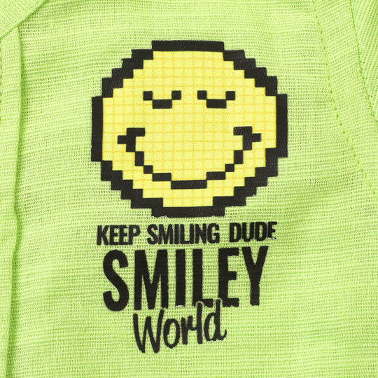 Boys Cotton Casual Shirt Smiley World - Green