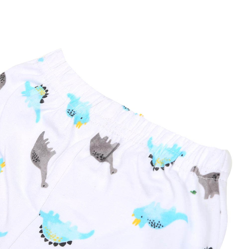 Infant Boys Short 3Pc Dino - White