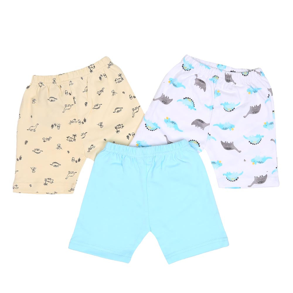 Infant Boys Short 3Pc Dino - White