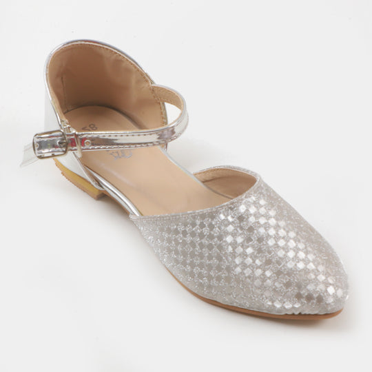 Girls Pumps 456-7 - Silver