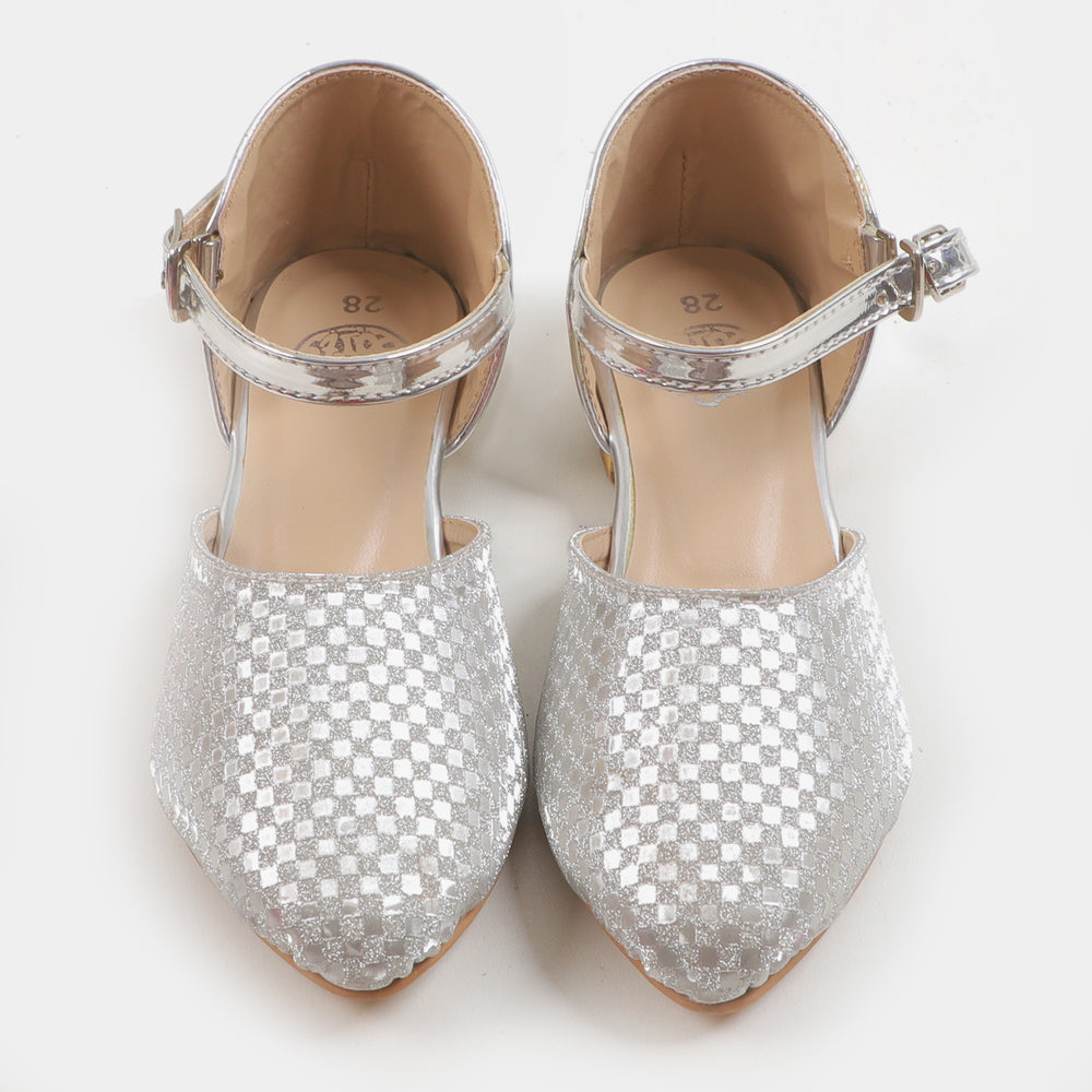Girls Pumps 456-7 - Silver