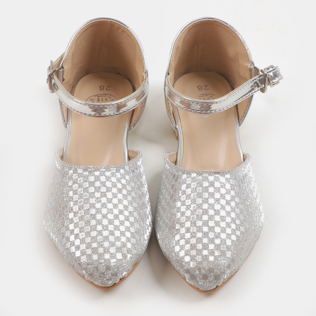 Girls Pumps 456-7 - Silver