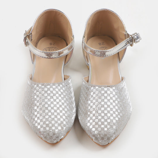 Girls Pumps 456-7 - Silver