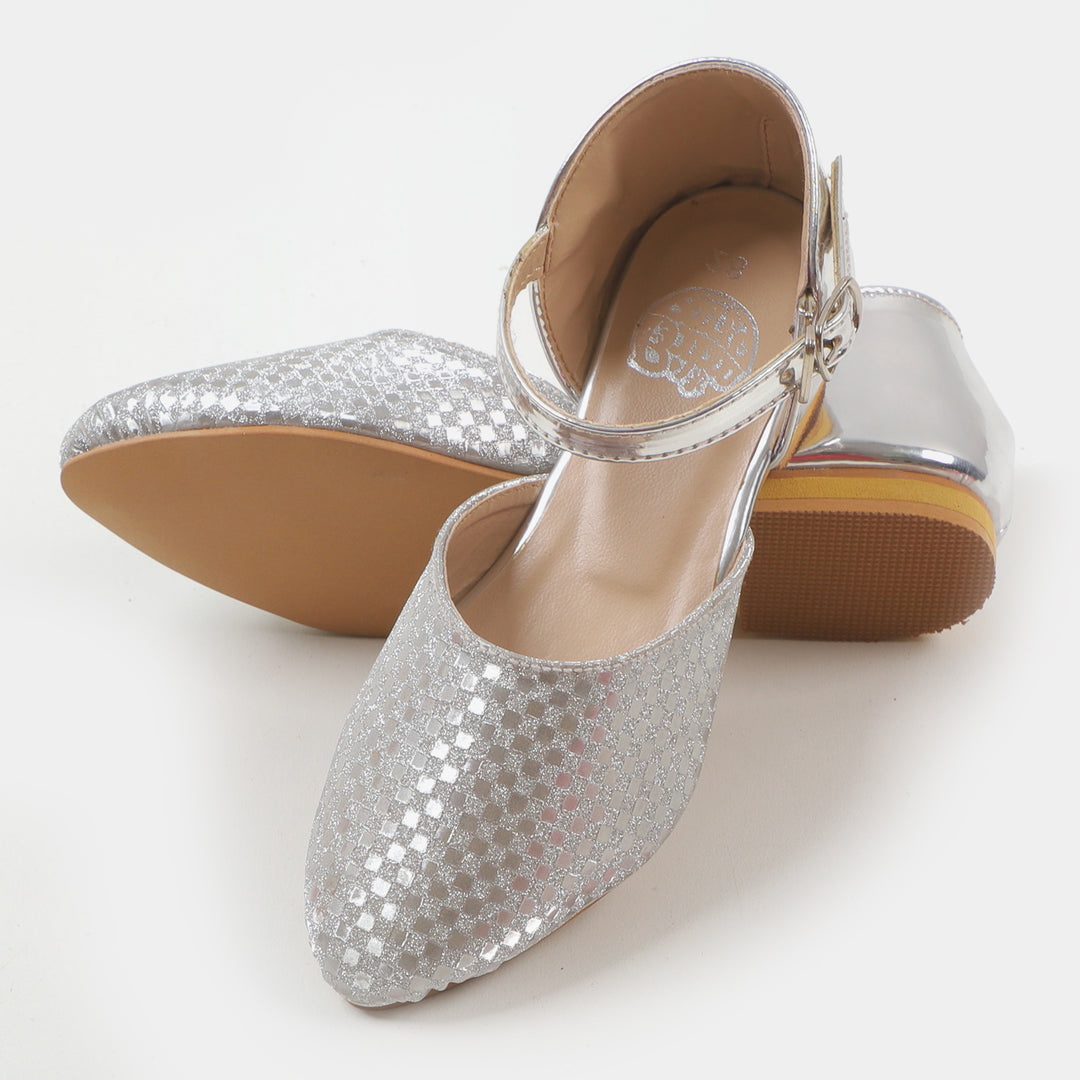 Girls Pumps 456-7 - Silver