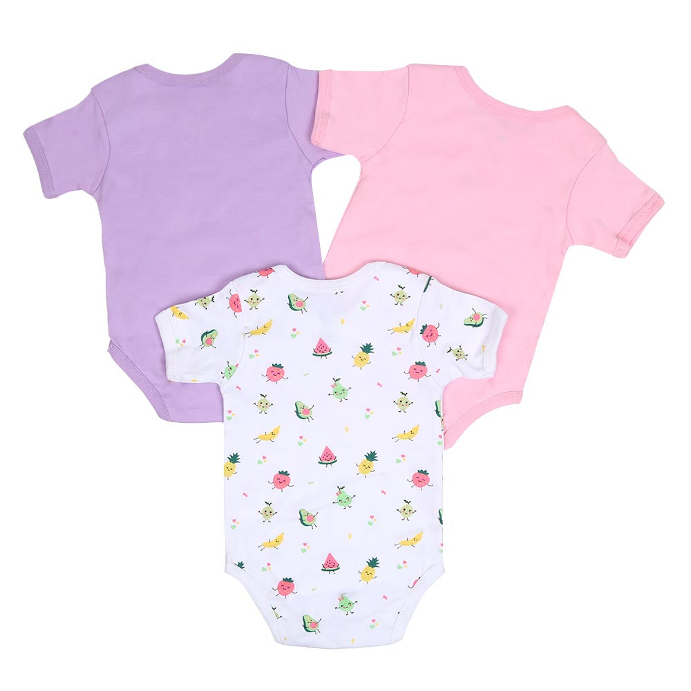 Infant Girls Romper 3Pc Fruit - Mix.