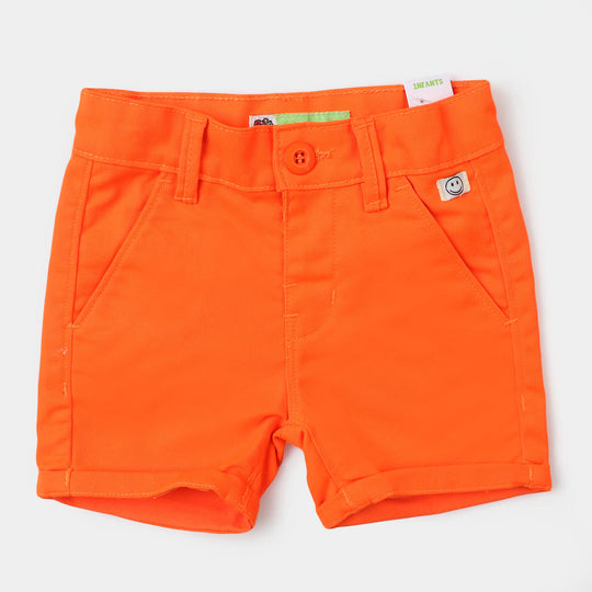 Infant Boys Cotton Short Smile - Neon Orange