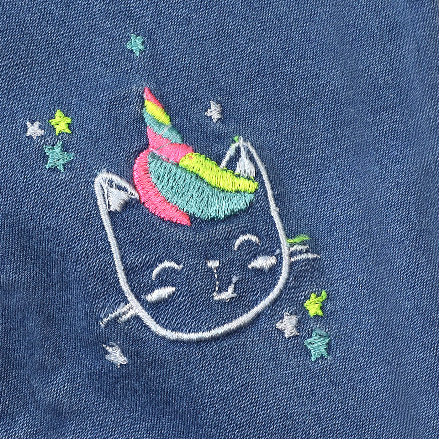 Infant Girls Denim Pant Cat Corn - Mid Blue