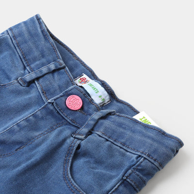 Infant Girls Denim Pant Cat Corn - Mid Blue