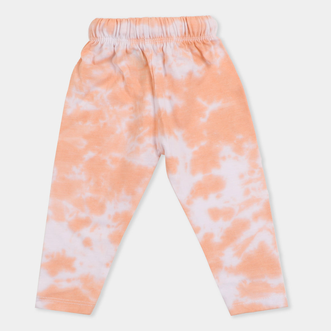 Infant Girls Knitted Suit Tie Dye - Peach