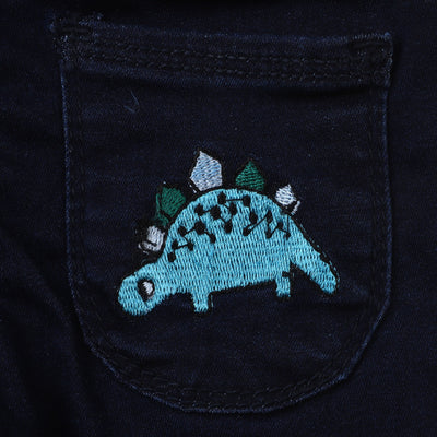 Infant Boys Denim Pant Dino Friends - Dark Blue