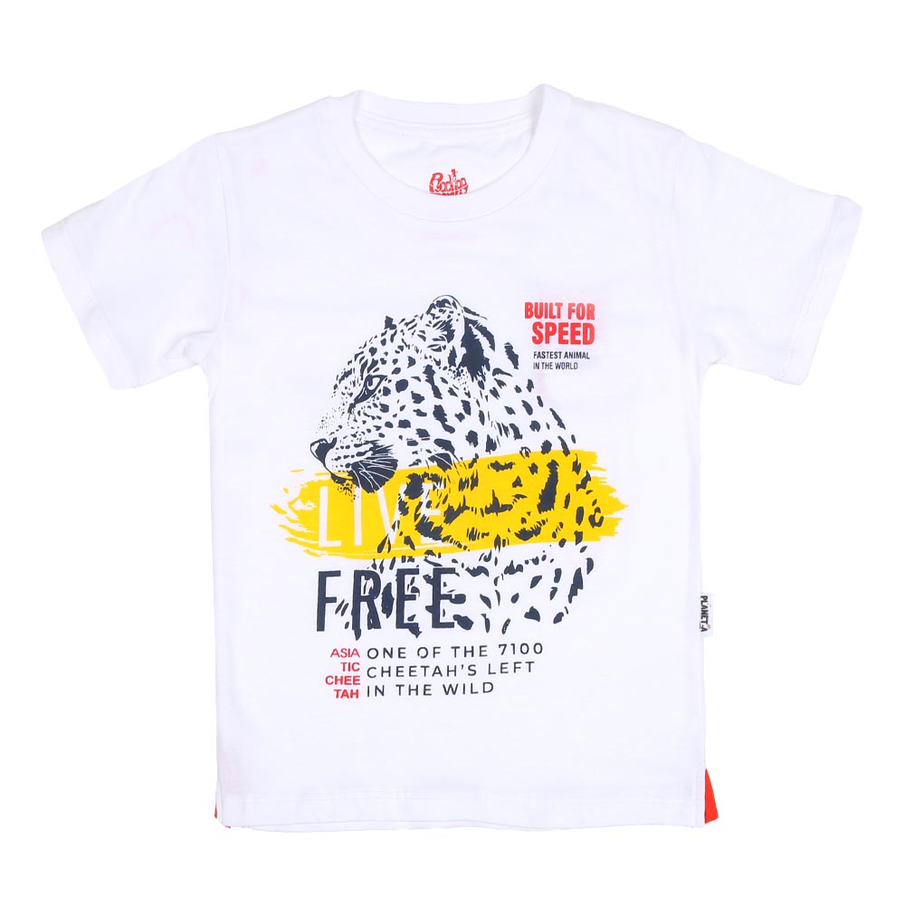 Boys T-shirt Live Free - B.White