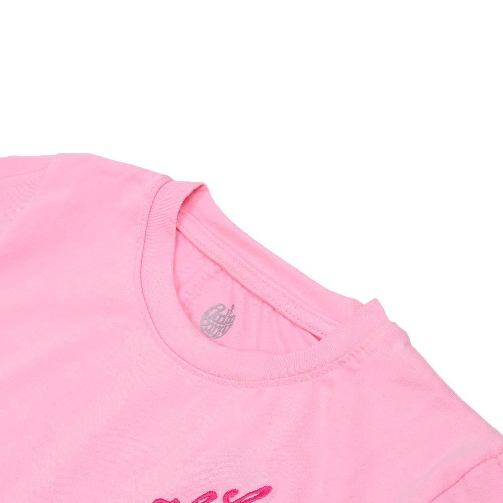 Girls T-Shirt H/S Applique - Pink A Boo