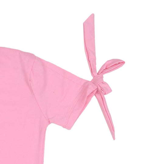 Girls T-Shirt H/S Applique - Pink A Boo