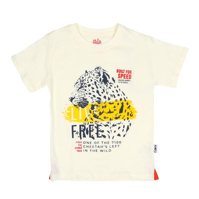 Boys T-shirt Live Free - Lemon