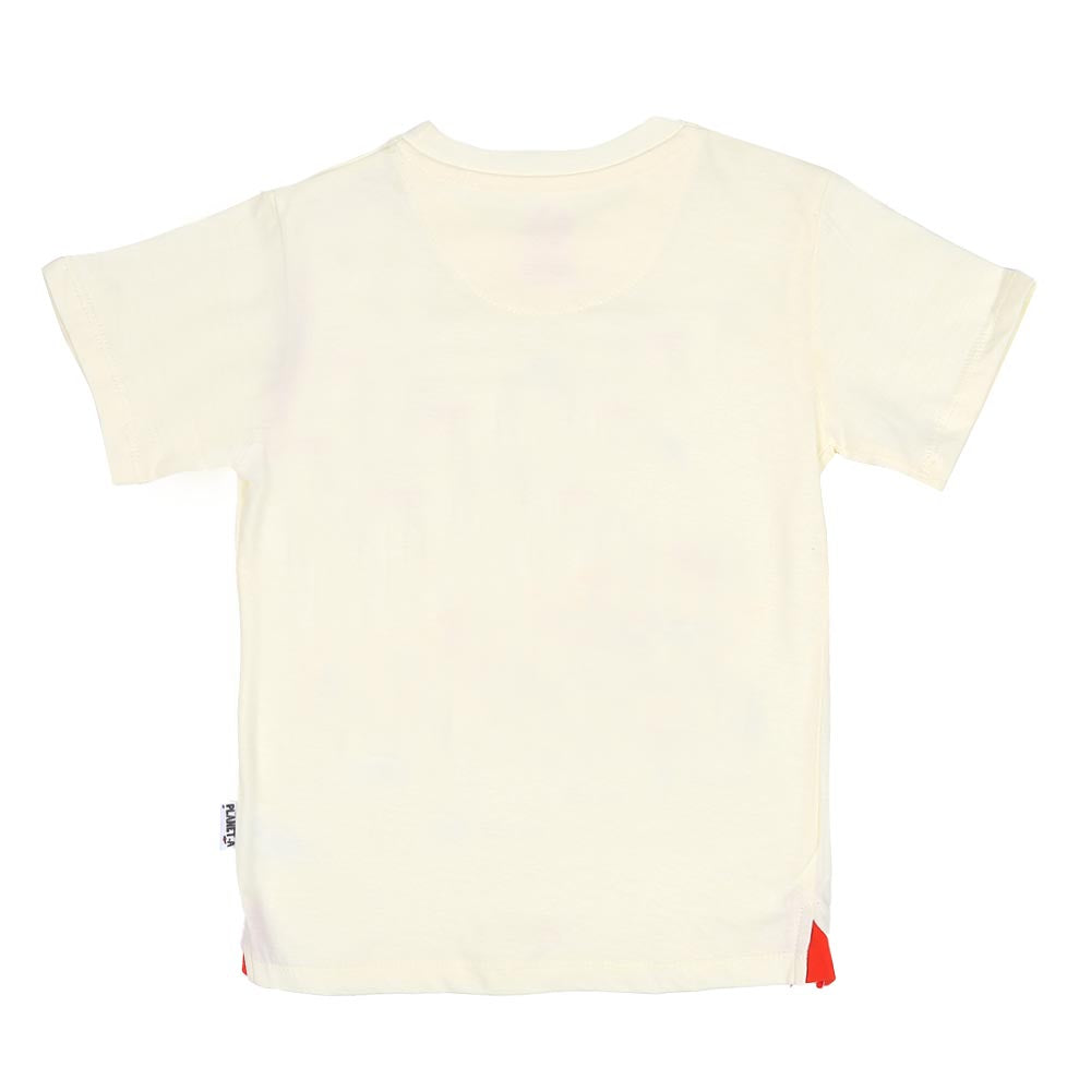Boys T-shirt Live Free - Lemon