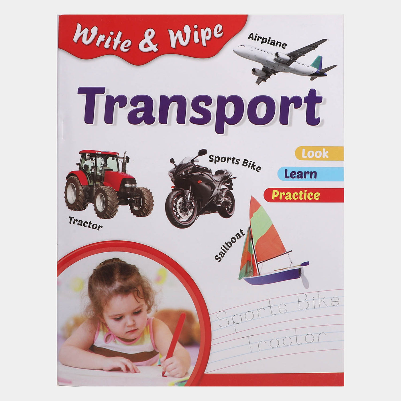 Write & Wipe Transport Book For Kids