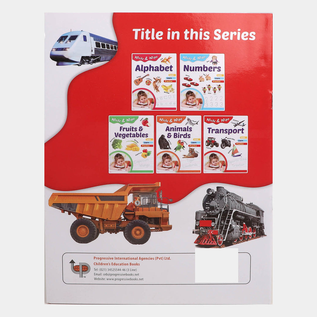 Write & Wipe Transport Book For Kids