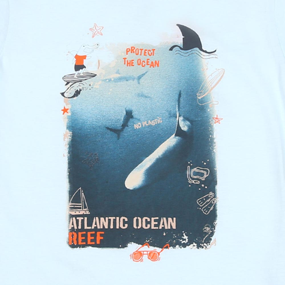 Boys T-shirt Ocean Reef - Light Blue