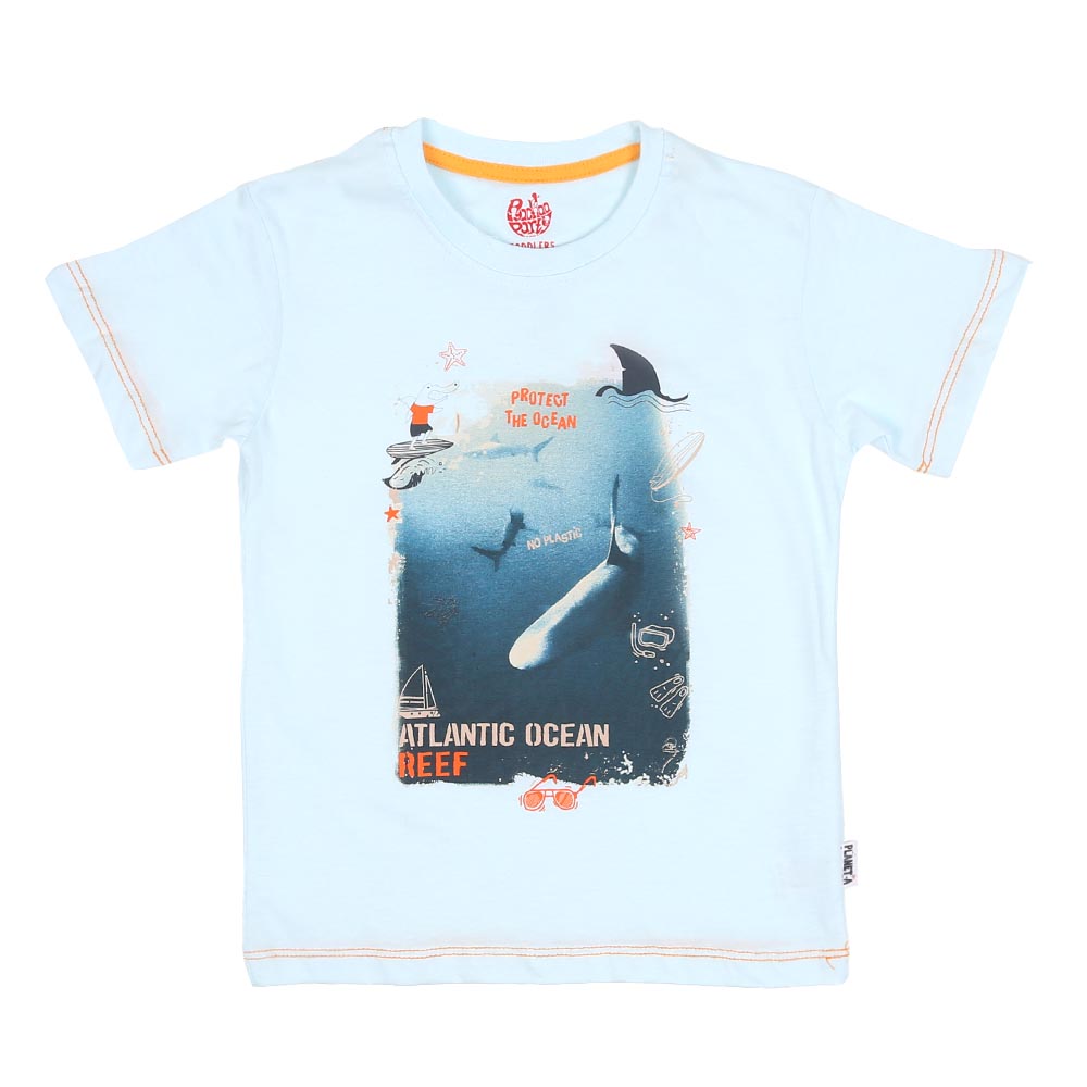 Boys T-shirt Ocean Reef - Light Blue