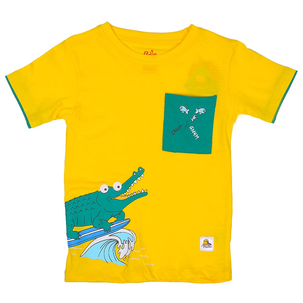 Boys T-Shirt H/S Croco - Yellow