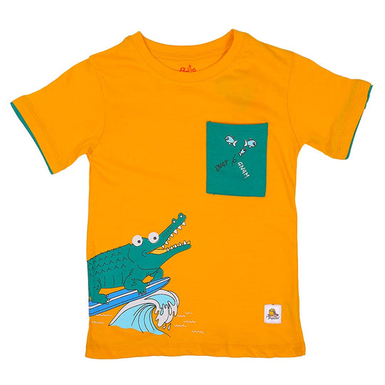 Boys T-Shirt H/S Croco - Blazing