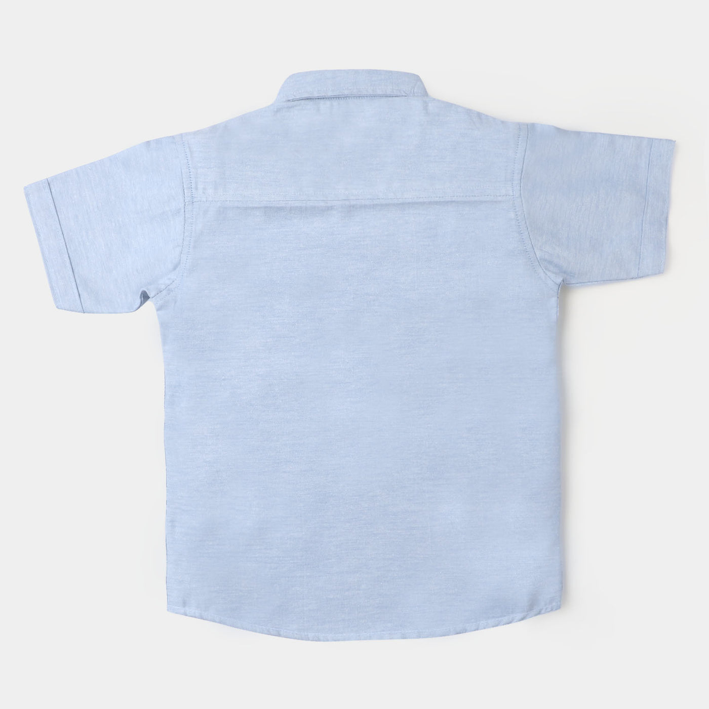 Boys Oxford Casual Shirt Reverse Flip - Light Blue