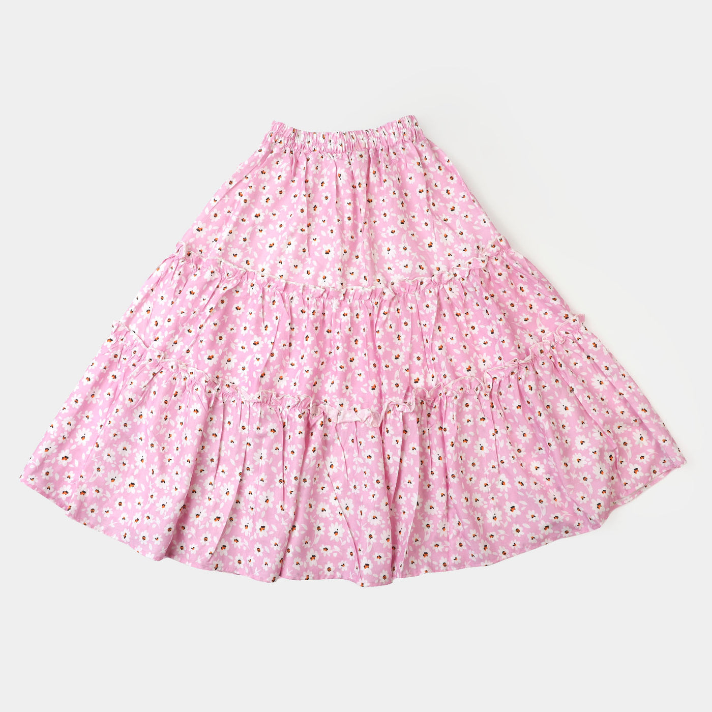 Girls Digital Print Long Skirt Grace - Pink