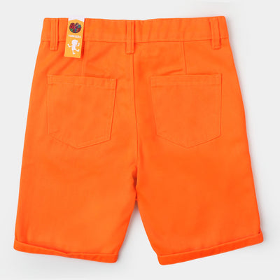 Boys Cotton Short Smile - Neon Orange