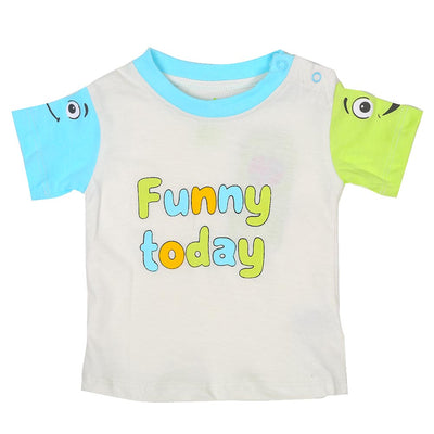 Infant Boys T-Shirt Funny Today - Blue