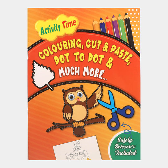 Kids Activity Time Colouring Book-Orange