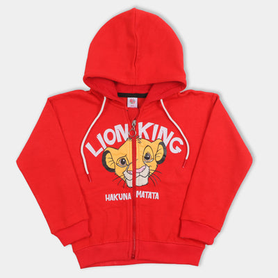 Boys Knitted Jacket Lion King - Poppy Red