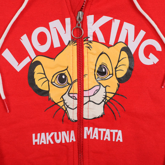 Boys Knitted Jacket Lion King - Poppy Red