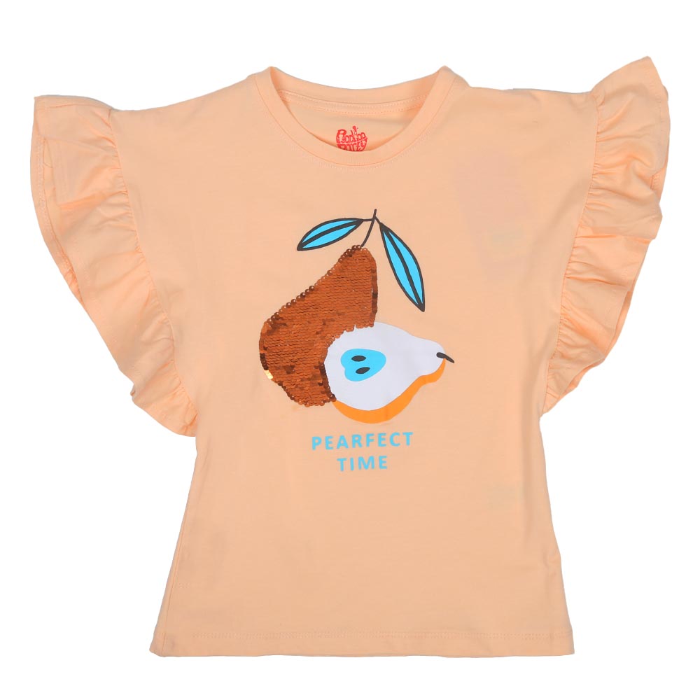 Girls T-Shirt Perfect Time - Cream Puff