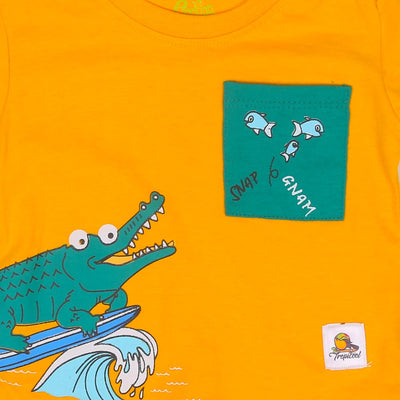 Infant Boys T-Shirt Croco - Blazing