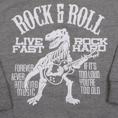 Boys Sweatshirt Live Fast Rock & Roll - Steel Grey