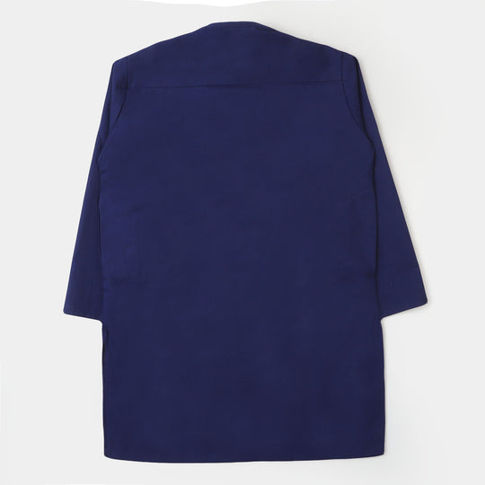 Teens Boys Cotton Styling Kurta - Navy